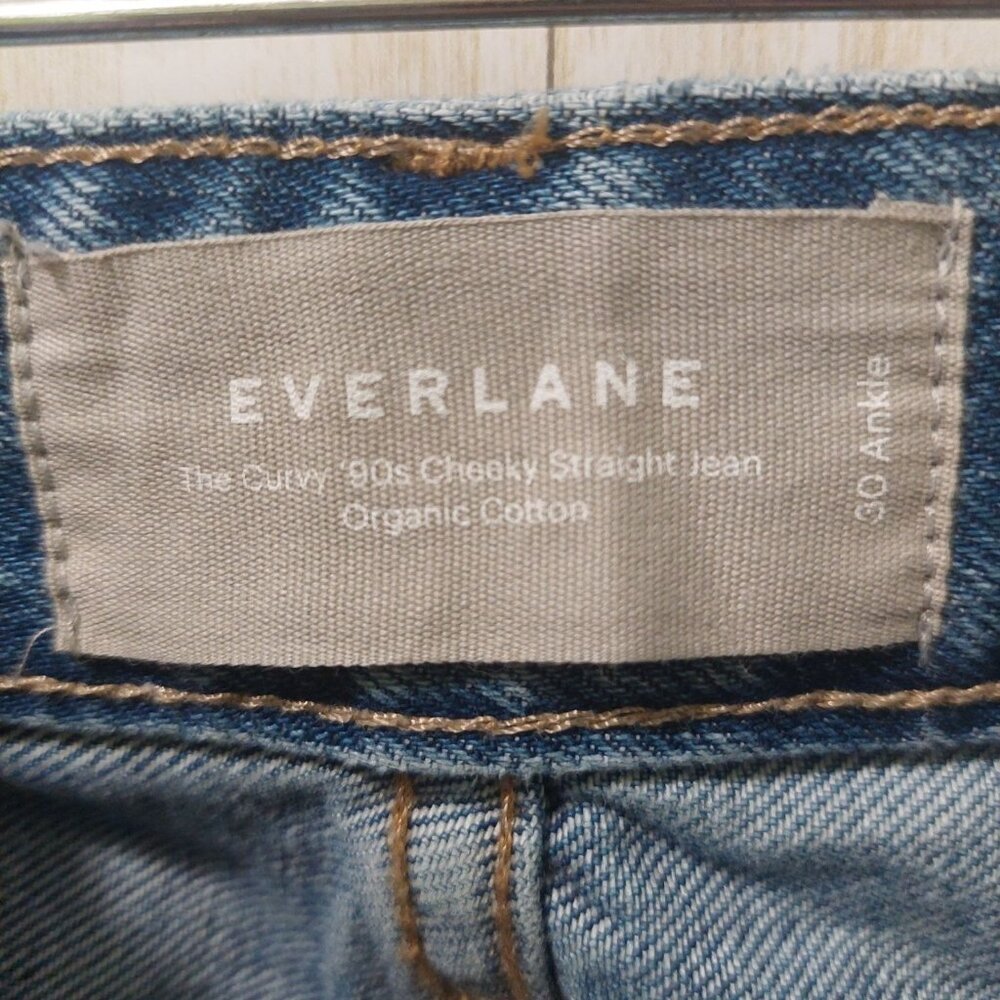 Everlane The Curvy 90s Cheeky Straight Jean High-Rise Organic Cotton 30 Ankle - Picture 3 of 9